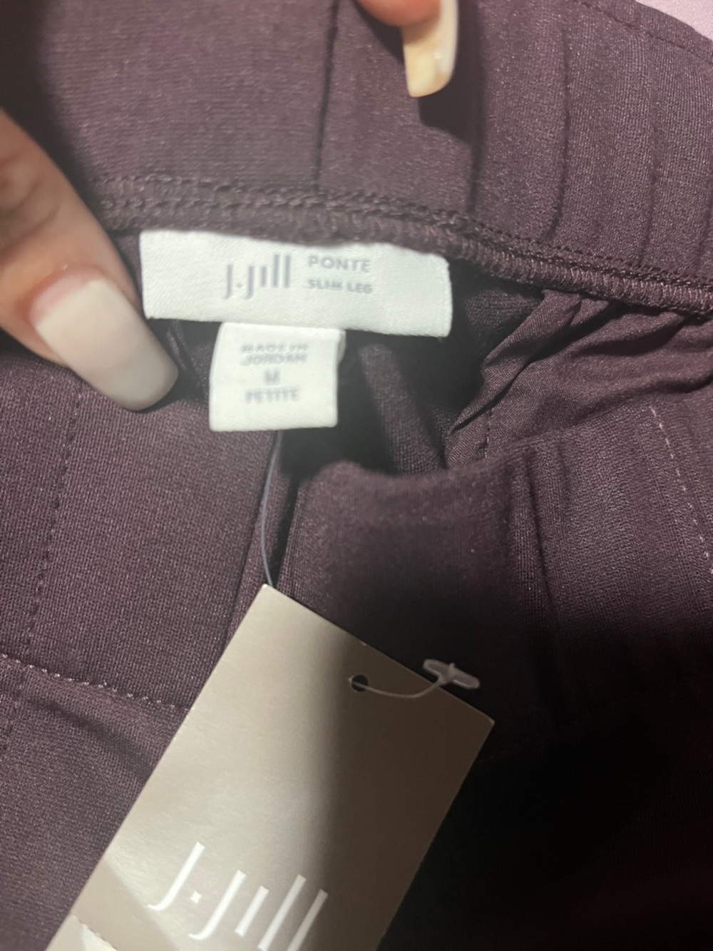 J. Jill Ponte Slim-Leg Pants – Plum